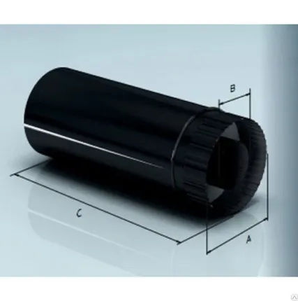 Фото №0 Дымоход эмалированный по воде Agni 0.8 d-140/210 L=0.5 м утепленный