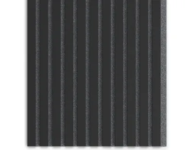 фото Акустическая реечная панель – Черный матовый - Серый - 2790 мм - Целая