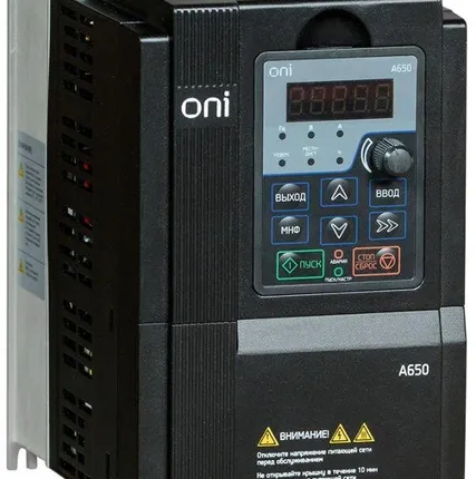 Фото №0 Преобразователь частоты A650 380В 3Ф 5.5кВт 13А ONI A650-33E055T