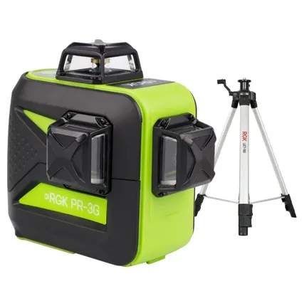 Фото №0 Комплект: лазерный уровень RGK PR-3G с калибровкой + штатив RGK LET-150