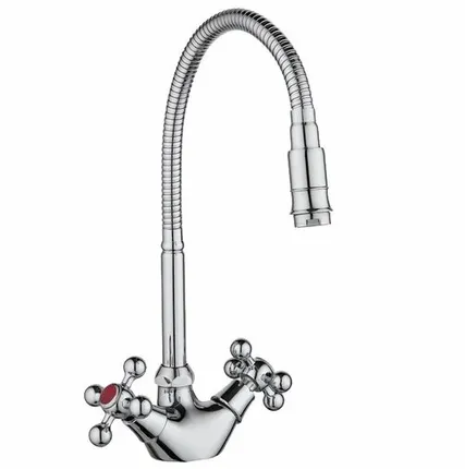 Фото №0 Дисма Смеситель для кухни "Juguni" двуручный, с гибким изливом 0402.980