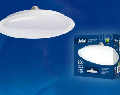 фото Лампа светодиодная. Форма «UFO» LED-U165-20W/6500K/E27/FR PLU01WH