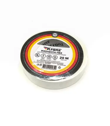 Фото №0 Изолента 15мм х 20м белая Kranz