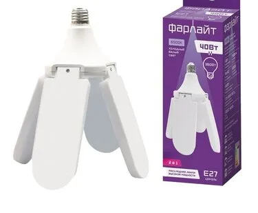 фото Лампа LED Т 80-4 40Вт, Е-27, 6500К, 3600Лм, "Раскладная" /ФАРЛАЙТ