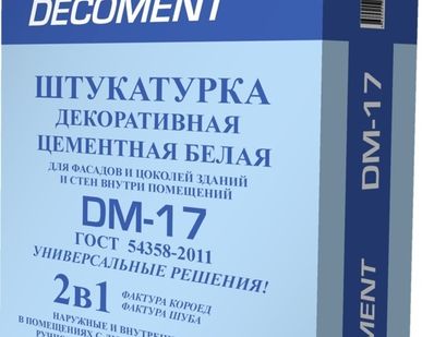 фото Штукатурка ЧелСи декоративная цементная белая DECOMENT DM-17 25кг