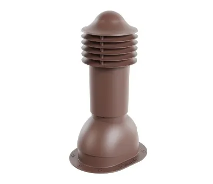 Фото №0 Труба вентиляционная Viotto для гибкой черепицы при монтаже, d-110,h-550 не утепленная (RAL 8017)