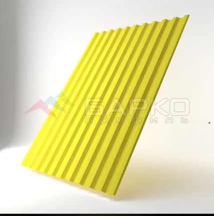 Фото №0 Профлист С-21 - 1050 мм (1000 мм) 00000337/65 RAL 1018 Полиэстер 0.65