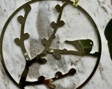 фото Подвес верба с птичкой Pluto Produkter 12 см металл Швеция