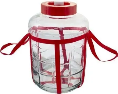 фото Банка стеклянная с гидрозатвором 25л