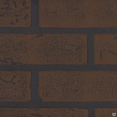 Фото №0 МДФ панели Кирпич с тиснением (темный)