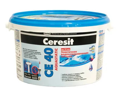 фото Затирка эластичная Ceresit CE 40 Aquastatic Зеленый 2кг
