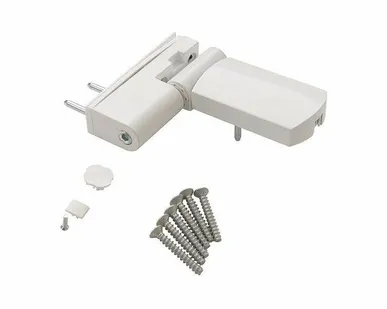 фото Петля дверная AT27 для дверей массой до 120 кг с высотой наплава 16.5-20 (24.5) мм, белый