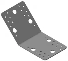 Фото №0 Уголок крепежный 70х70х55х2 мм 135 град цинк