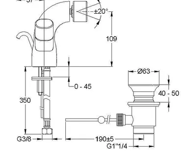 фото Смеситель для биде Jacob Delafon Talan E10088RU-CP