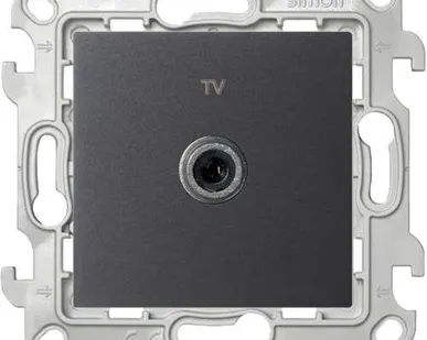 фото Механизм ТВ розетки 1-м Simon24 графит 2450477-038