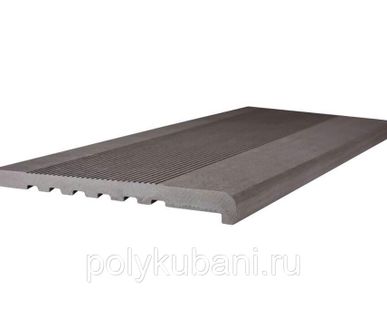 фото Ступень Комфорт полнотелая 23х317х3000 (4000 мм) венге/шоколад