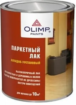 Фото №0 OLIMP Лак паркетный матовый 0,9л; (6)