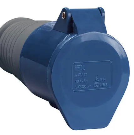 Фото №0 Розетка переносная силовая 16A, 2P+E, 230V, IP44 ССИ-213 PSR21-016-3 IEK (ИЭК)