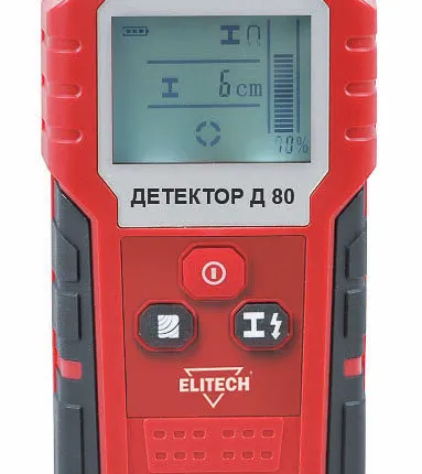 Фото №0 Детектор скрытой проводки ELITECH Д 80