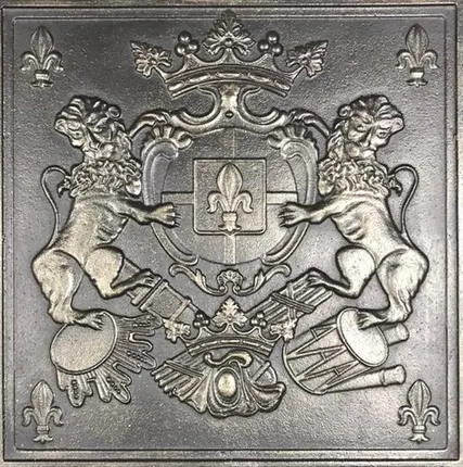 Фото №0 Чугунная плитка "Два льва"