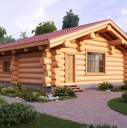 Фото №0 Сруб ель 3х3, h-2,8 м, в лапу