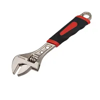 Фото №0 Разводной ключ 200мм никелированный, двухкомпонентная рукоятка 12-4673 REXANT