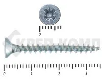 фото Саморез белый цинк POZY 3,5х35 Средняя фасовка (1000шт)