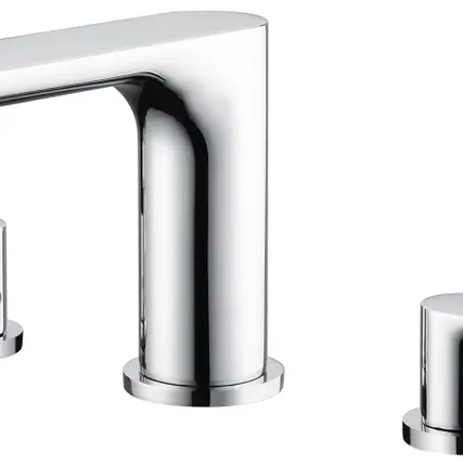 Фото №0 Ganzer Смеситель для раковины на 3 отверстия с поворотным изливом Ganzer GZ21015 хром