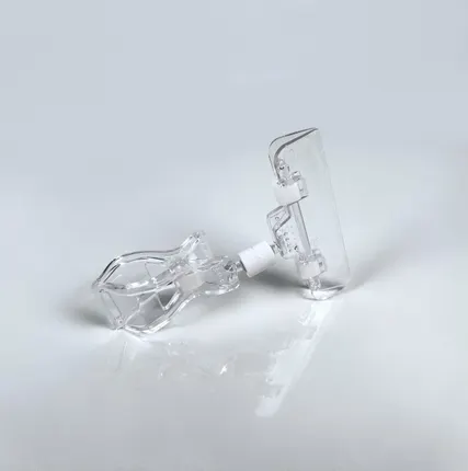 Фото №0 Ценникодержатель на прищепке универсальный с широким зажимом цвет прозрачный