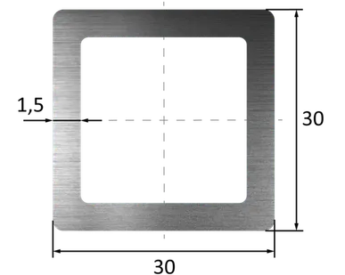 фото Труба профильная 30х30х1,5