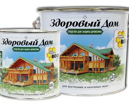Фото №0 Пропитка Здоровый Дом БЕСЦВЕТНЫЙ  для древесины/ 0,8 л