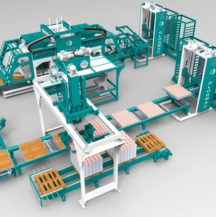 Фото №0 Бетоноформовочная линия для производства мелкоштучных бетонных изделий кассетного типа