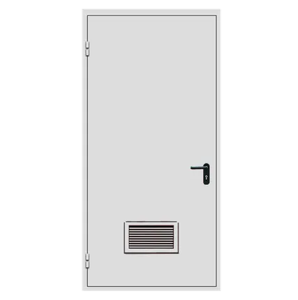 Фото №0 Дверь техническая однопольная ДМ-1 с вентрешеткой - с порогом
