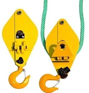 Фото №0 Блок шкивовый однорольный, с крюком и откидной щекой, г/п 2 т