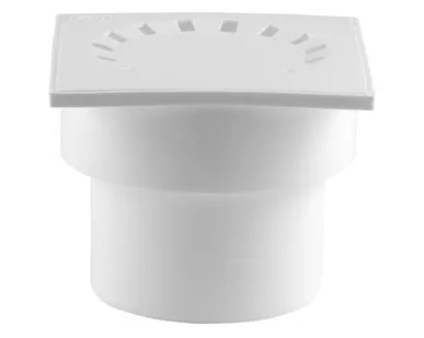 фото Трап вертикальный решетка из пластика ВК ПП 150/150х110, короб, белый,РТП