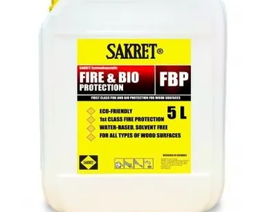 фото Огнебиозащитный состав для древесины Sakret FBP (5л)