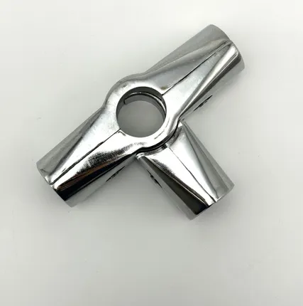 Фото №0 Зажим усиленный для труб в 5-ти направлениях d=32мм, хром