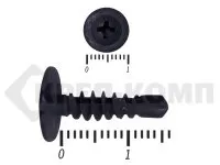 Фото №0 Саморез с прессшайбой сверло Чёрный фосфат 4,2х16 (12000шт)