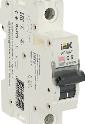 Фото №0 IEK ARMAT Авт. выкл. M06N 1P C 6А IEK