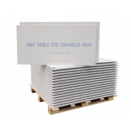 Фото №0 Кнауф Элемент пола 1200х600х20мм