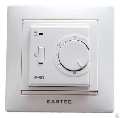 Фото №0 Терморегулятор E -30 белый механический (Встраиваемый 3,5 кВт)