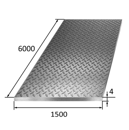 Фото №0 Лист рифленый чечевица 4х1500х6000