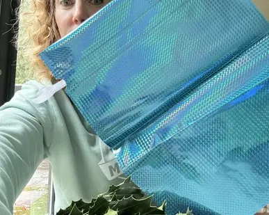 фото Пакет подарочный 50х38 см голубой