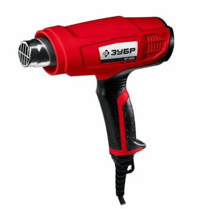 Фото №0 Фен строительный ЗУБР ФТ-2000, 2000Вт, 25-650 град., 3 насадки