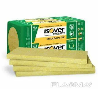 фото Фасаднадная вата (каменная) Isover Фасад Мастер 110 кг/м3 /100 мм/1,8 м2/уп