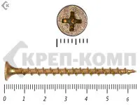 фото Саморез жёлтый цинк PH-2, по дереву 3,8х64 (4000шт)