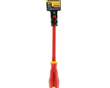 фото Отвертка STAYER PROFI ELEKTRO диэлектрическая до 1000В, двухкомп рукоятка, SL 6,5х150мм