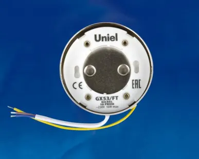 фото Светильник GX53/FT NICKEL 10 PROM Светильник накладной. В составе набора из 10шт. Корпус никель. Картон. TM Uniel.