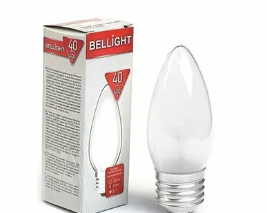 фото Лампа накаливания 'свеча' матовая 40Вт Е27 Белсвет