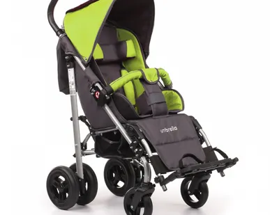 фото Кресло - коляска для детей - инвалидов UMBRELLA размер 2, литые (Зеленый)